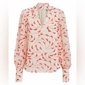 Self portrait printed blouse